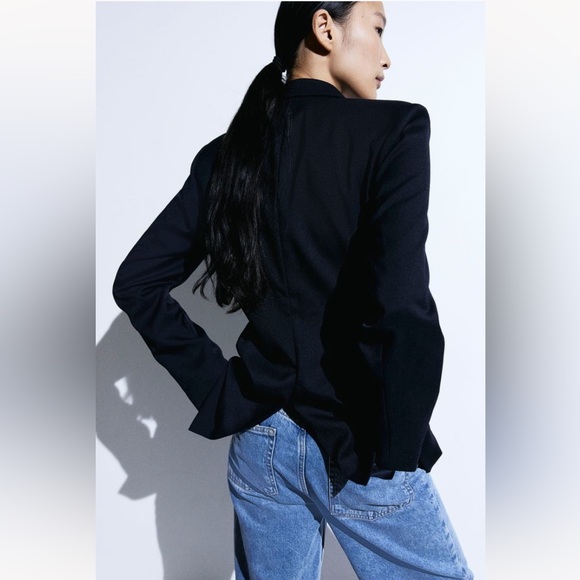 H&M Navy Blue Double Breasted Blazer - Picture 4 of 6
